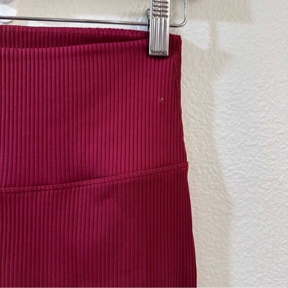 Carbon 38 High Rise Ribbed 7/8 Leggings Ankle Red Size Small - Picture 6 of 9